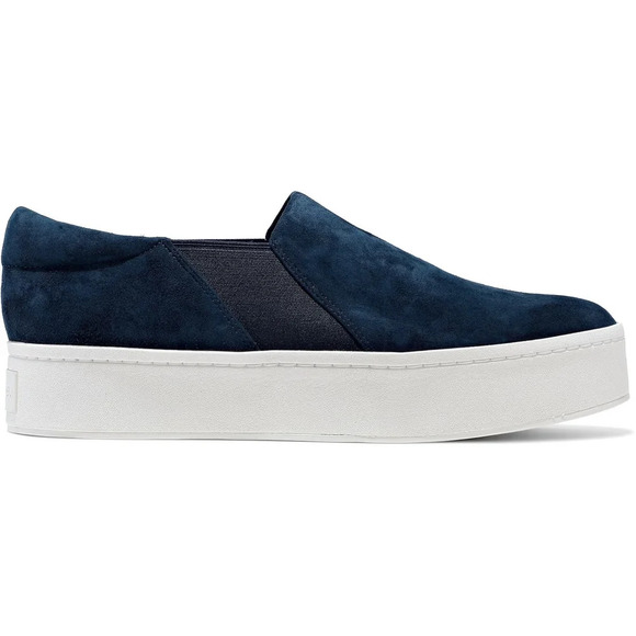 VINCE Warren Navy suede platform slip-on  sneakers 8.5 US - Picture 4 of 11